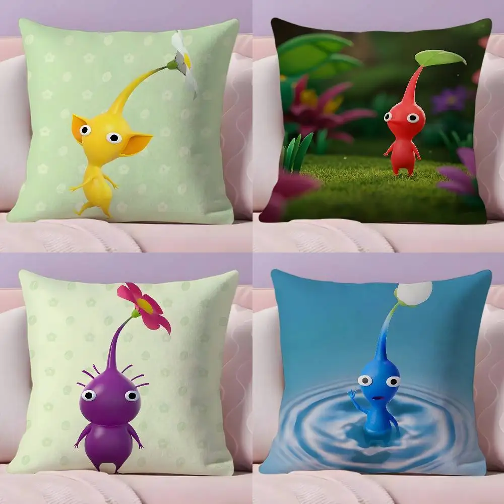 

Cartoon Cute P-PIKMINS Pillow Case Pillowcase Ultra Soft Skin Friendly Fabric Cloud Like Comfort & Concealed Zipper