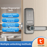 TUYA electronic smart door lock fingerprint lock/smart card/password/key unlock/USB emergency charging /Wifi remote unlock