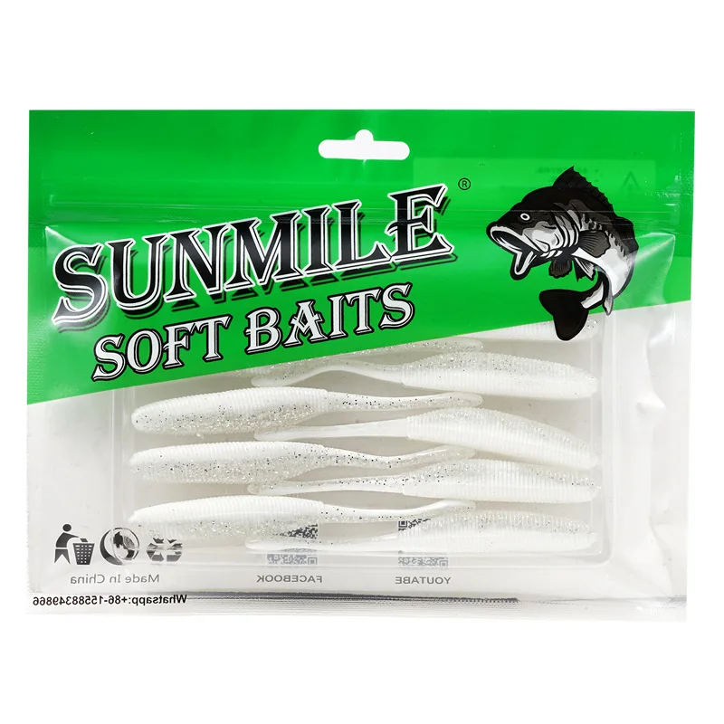 Bazooka Fishing Soft Lures Silikon Künstliche Kunststoffköder Pesca Karpfenangeln Bassköder sinkend 2,4 g 4,7 g 6,4 g Wobbler Karpfen