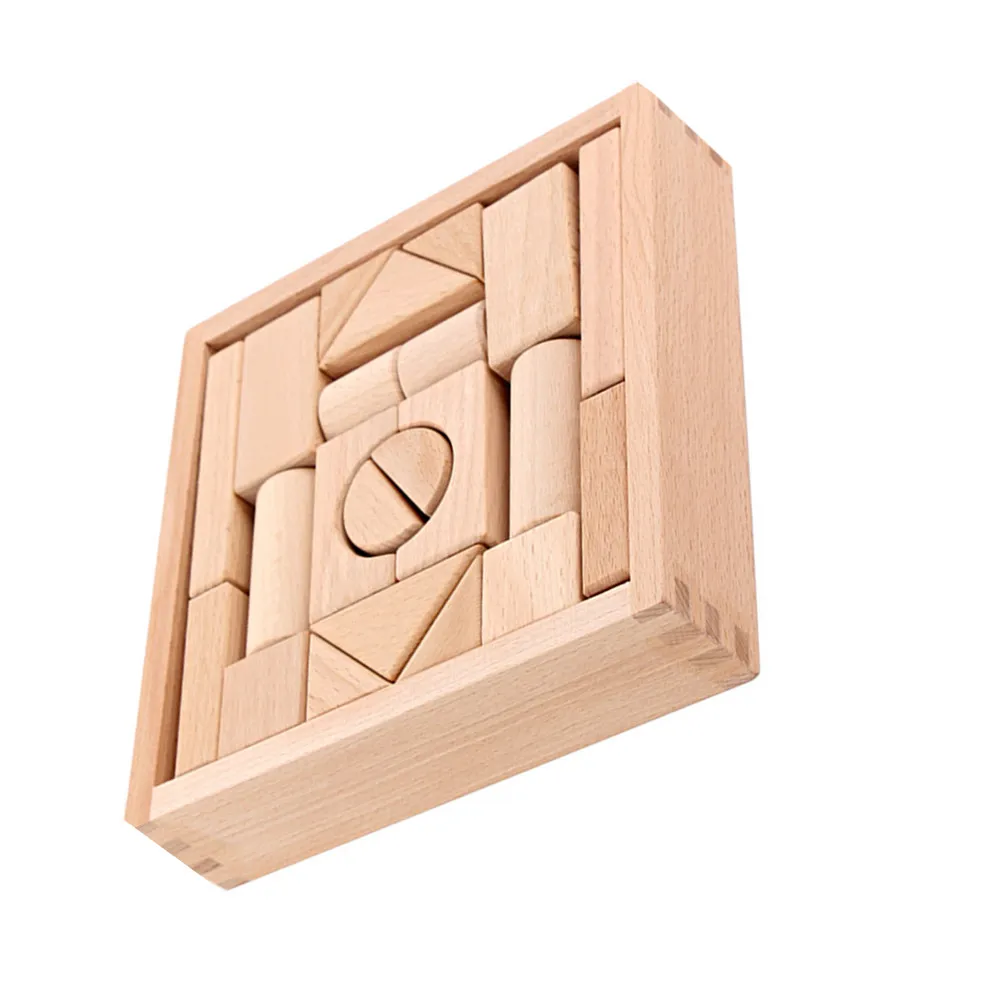 Wooden Blocks for Kids – Educational Shape Sorting & Cognitive Development Toy Set, DIY Geometric Learning Gift