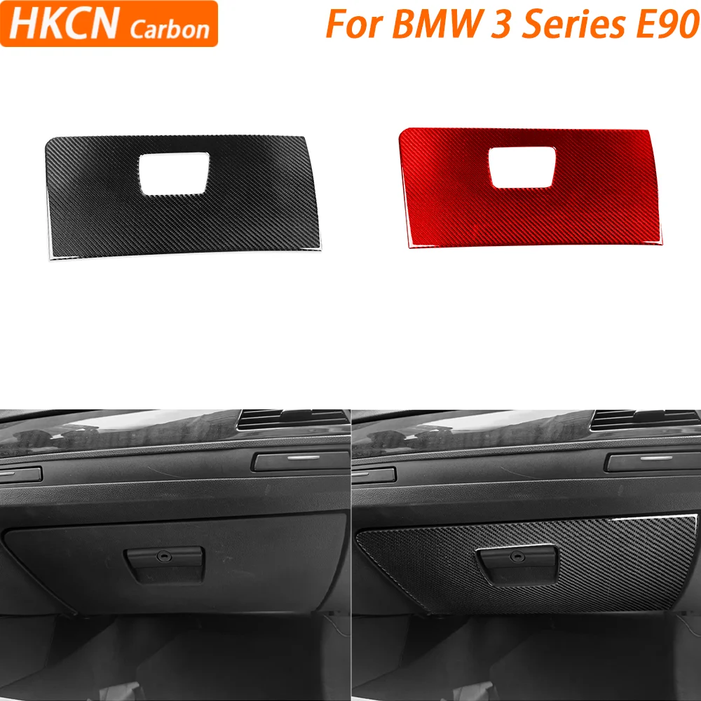 

For BMW 3 Series E90 2005—2012 Car Accessories Carbon Fiebr Copilot Storage Box Protective Paenl Cover Trim Sticker Modification