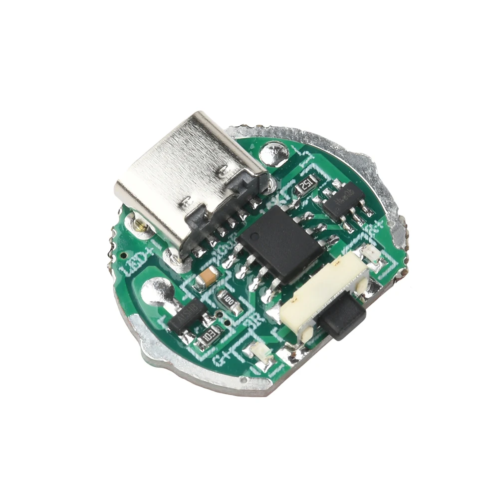 1/5/10 個 Type-C DC 3.2-4.2V 3 スピード調光 + 隠しフラッシュドライバーボードサイドプレス懐中電灯アクセサリー 6-10W ランプビーズ用