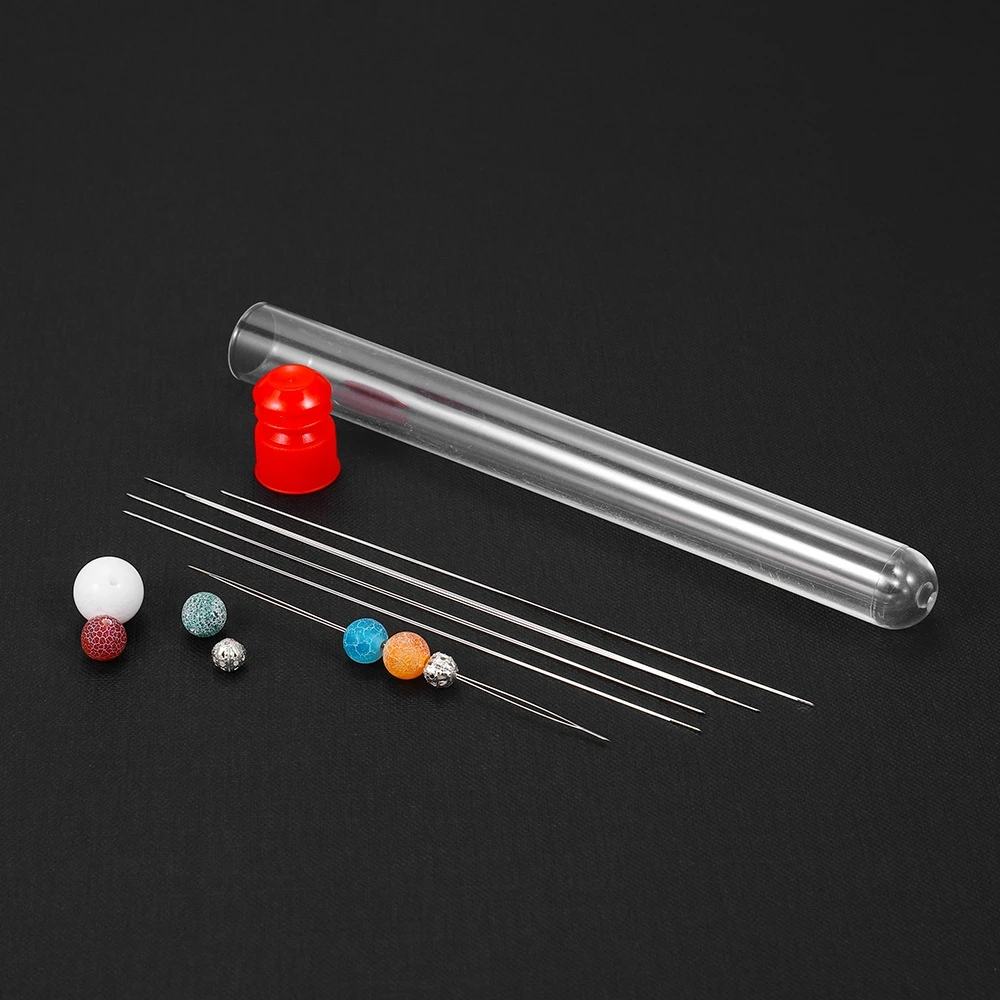 5 Stück/Set Große Öhrchen-Perlenfädelnadeln aus Edelstahl, Selbstfädelnde Nadeln für DIY Handarbeiten und Ornamentherstellung – Detail 8