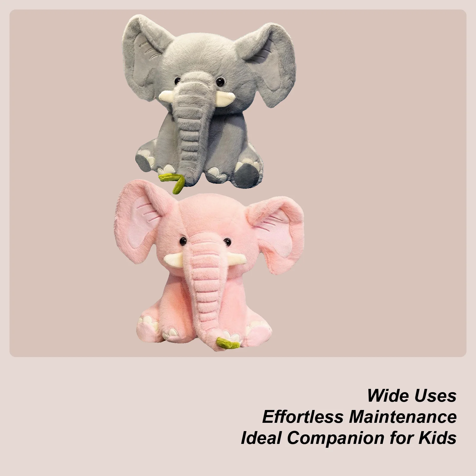 

Cute Elephant Plush Stuff Elephant With Big Ears Elephants Plushie Stuffed Animal Toy Plushie Cute 9.84Inch Soft Comfortable For