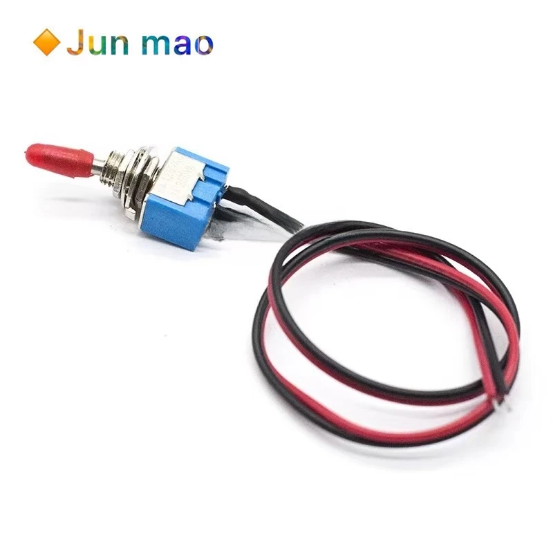 1PCS Small wired toggle switch with 2nd gear ON-OFF switch, wired toggle switch, rocker arm switch, wire length 30cm