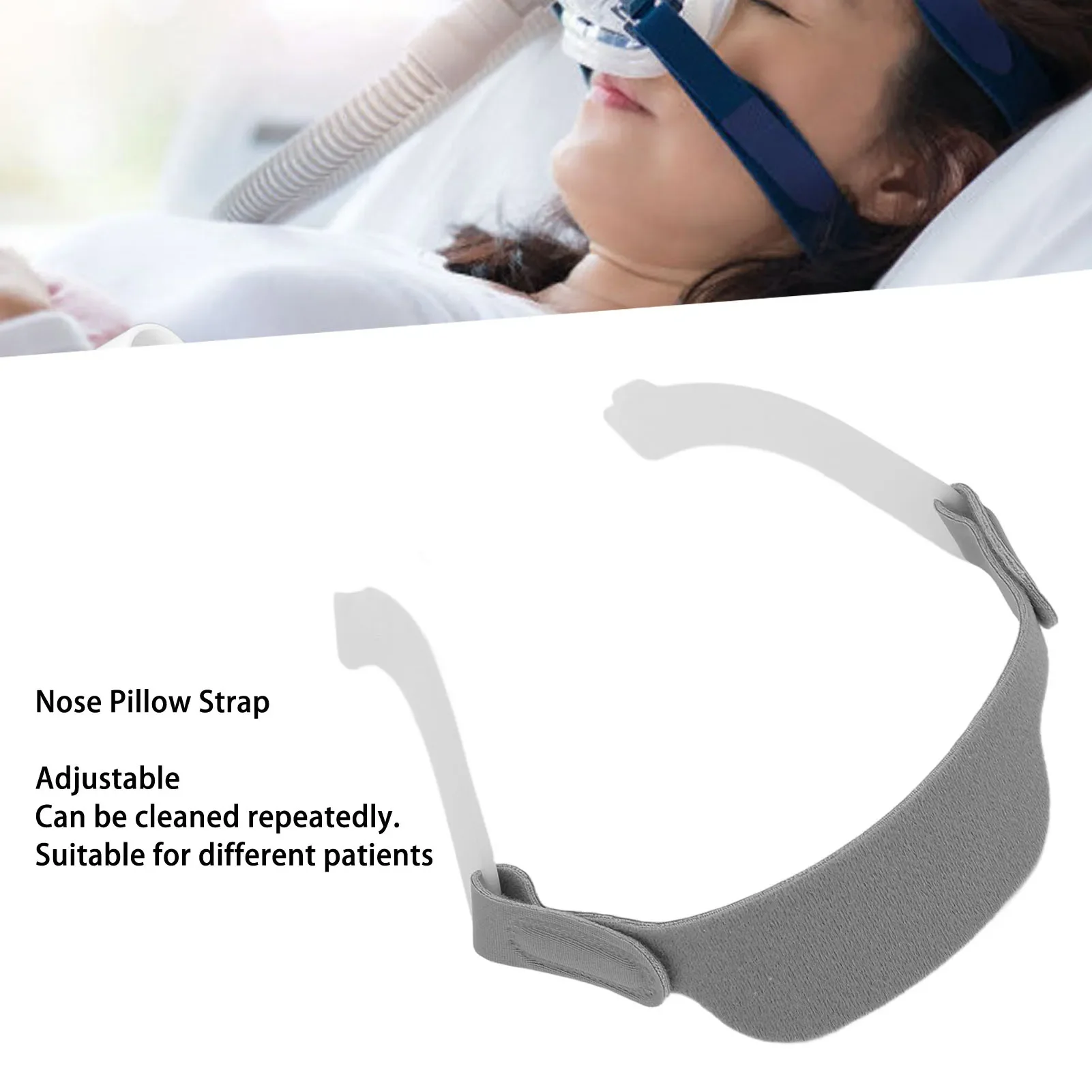 Headgear Nose Pillow Strap Nose Pillow Strap Reusable Replacement Accessory Nylon Breathable for Patient for Face Cover