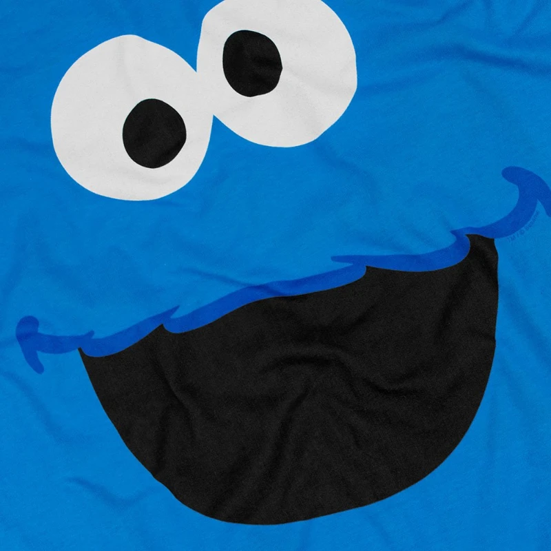 Popfunk Sesame Street Cookie Monster T-Shirt  Costume T-Shirt Graphic Sweatshirt] Cute Cartoon Character, Soft Stretchy Fabric