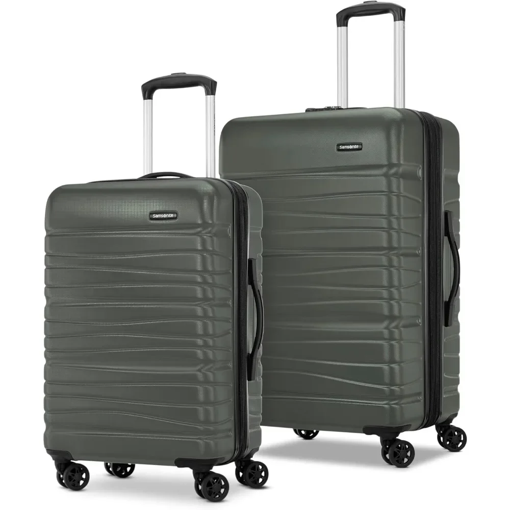 

Samsonite Evolve Se Hardside Expandable Luggage with Double Spinner Wheels, Army Green, 2PC SET (CO/M)