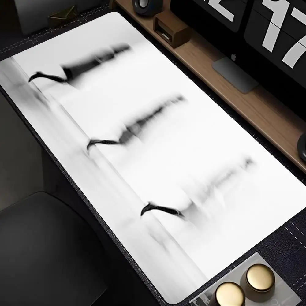 

A Crowed In Black And Gray Tones Mouse Pad Gaming Accessories Office Gamer Keyboard Desk Mat Non-Slip Laptop Large Mouse Pad