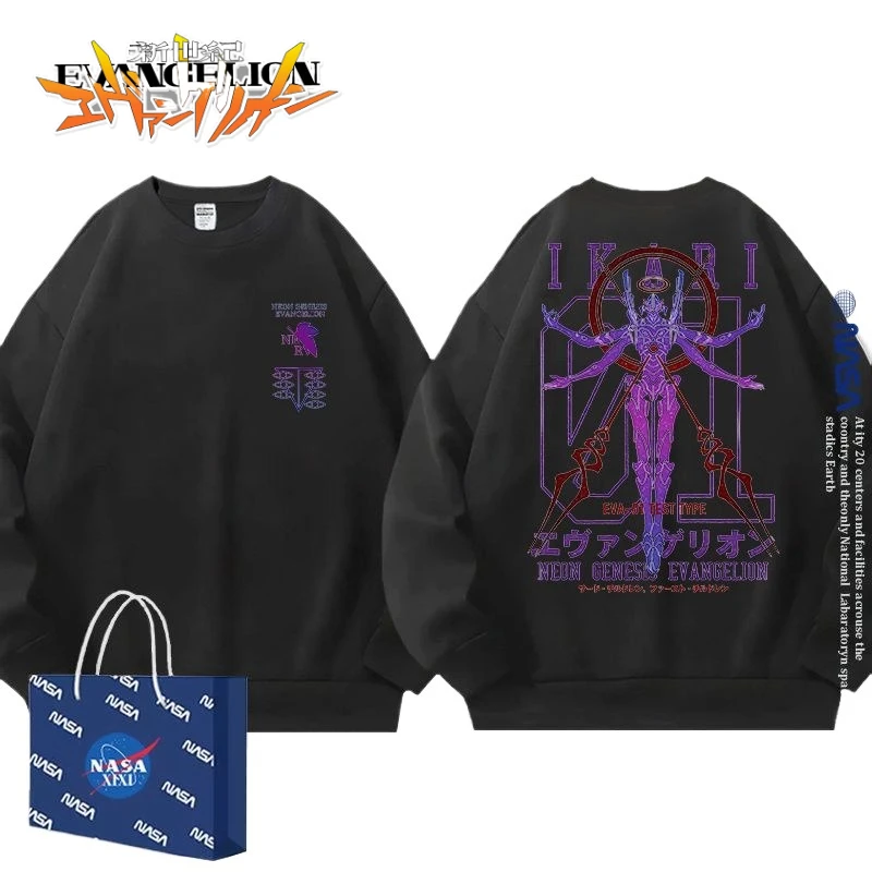 

EVA-01 TEST TYPE Anime Merchandise Cartoon Cute Student Hoodie Creative Anime Unisex Spring Long-Sleeve T-Shirt Top Gift