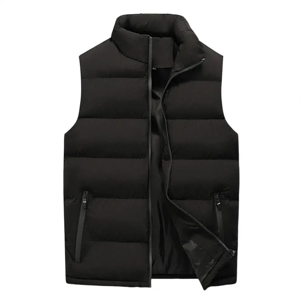 Gilet en coton rembourré à col montant pour homme, Streetwear, polyvalent, résistant au froid, automne-hiver