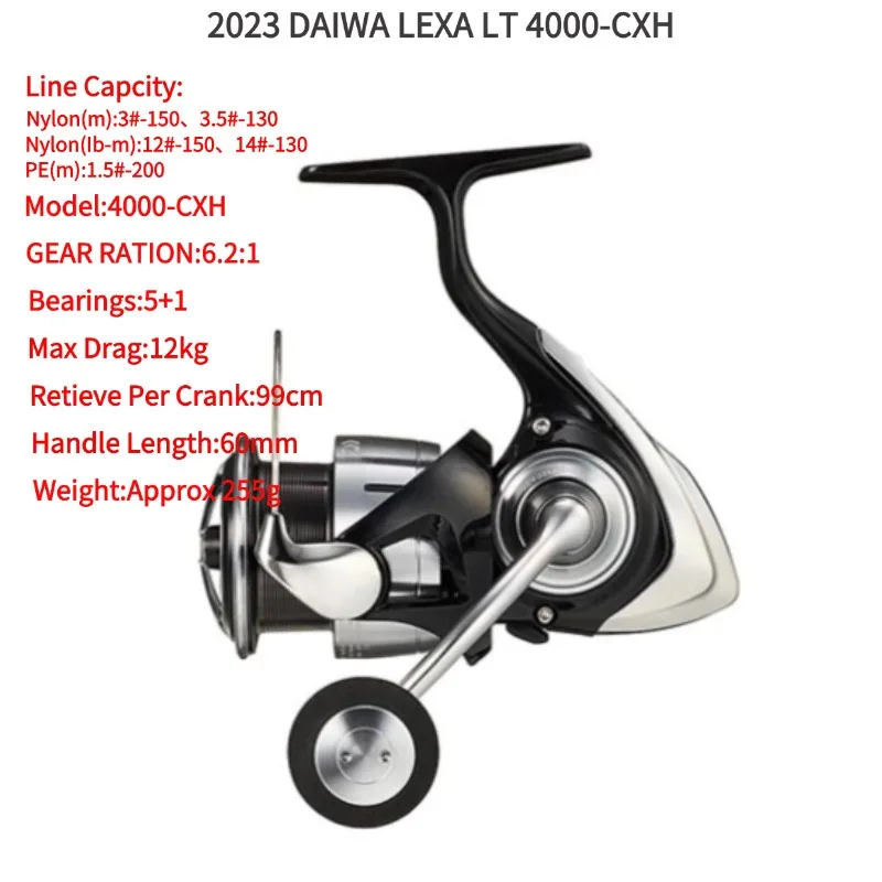 2023 DAIWA LEXA LT Spinning Fishing Reels 2500 2500S 2500-XH 3000S