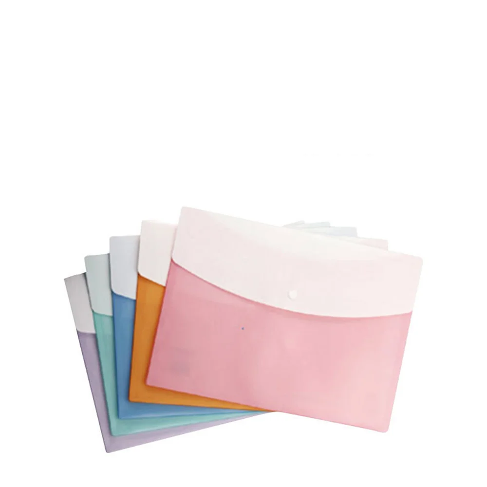 5pcs/Pack A4 Size File Folder Organ Bag A4 Organizer Paper Holder Document Folder Office School Supplies