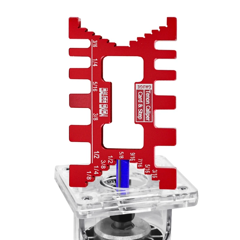 Aluminum Dovetail Jig Precision Tenon Gaps Gauge Woodworking Tenon Caliper Table Saw Depth Gauge Height Measuring