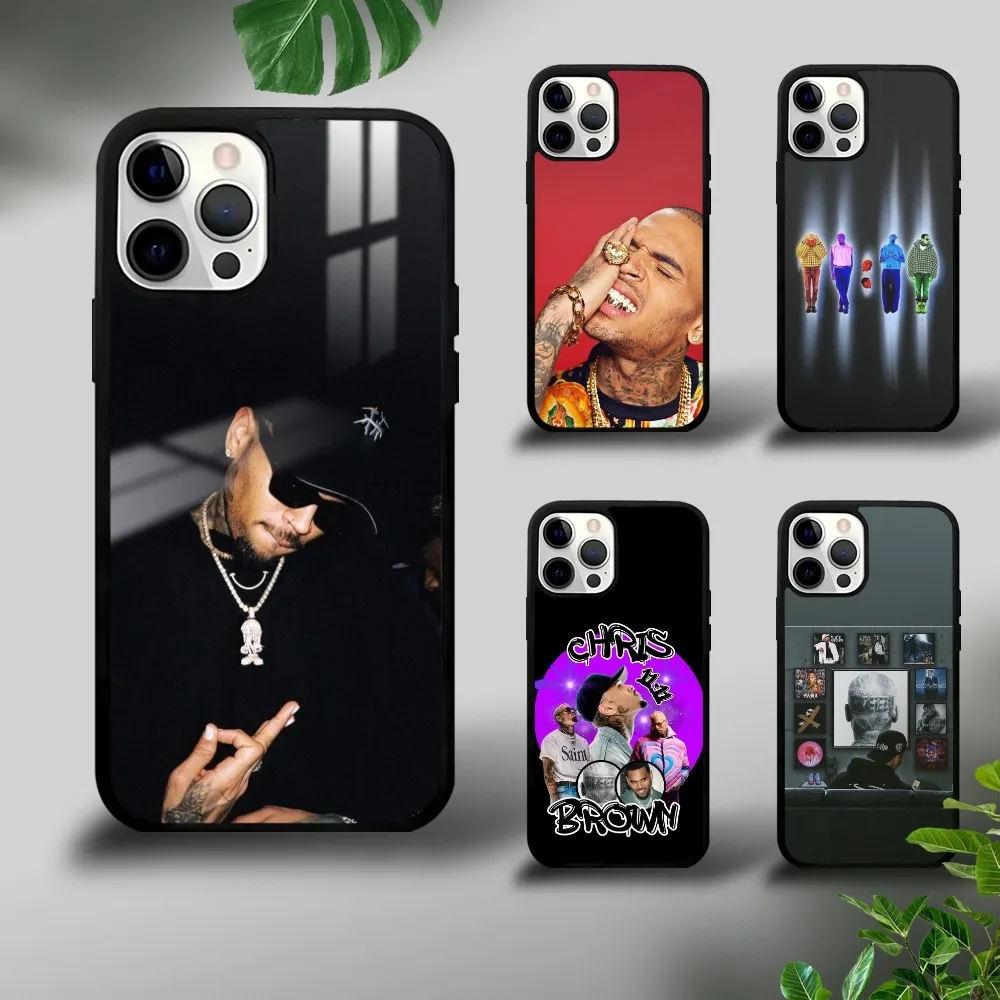 

C-Chris B-Brown American Rapper Phone Case For IPhone 16 15 14 13 12 11 Pro Xs Max Mini Plus Celulares Hard Funda