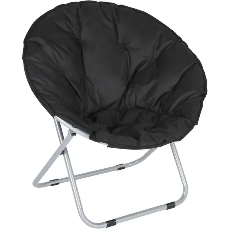 

Saucer Chair 31.5 inch Folding Cozy Chair, Black