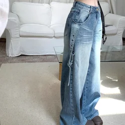Womens Jeans High Waist Shot Pants for Women Straight Leg with Pockets Trousers Medium Hippie Good Quality Size X Larg Cool Xxl