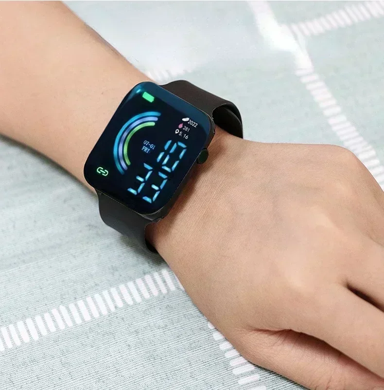 Jam tangan elektronik sekali pakai pria, 2024 jam tangan elektronik LED Digital, jam tangan olahraga tahan air tidak dapat diisi ulang