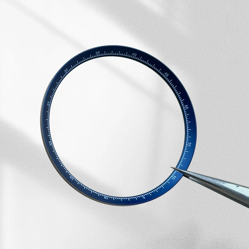 Mod 38.35mm*34mm Copper Watch Chapter Ring Fits Japanese Men's Watch Repair Accessories Parts