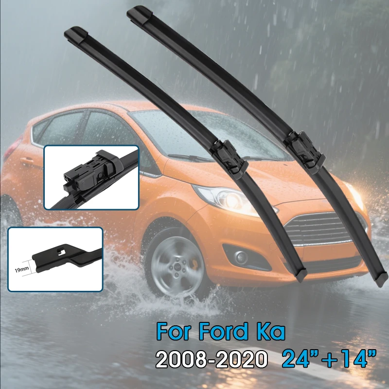 

Автомобильные щетки стеклоочистителя 24 "+ 14" для Ford Ka MK2 MK3 2008-2020, лобовое стекло, щетки переднего окна, автомобильные аксессуары