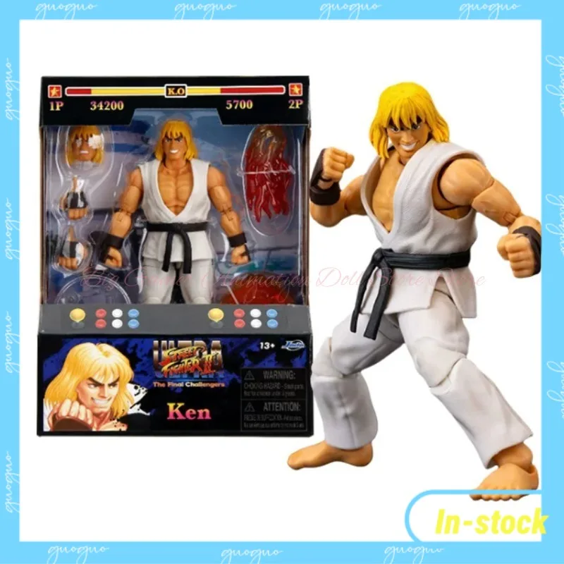 

【In-stock】Jada Toys Ultra Street Fighter II Ken Masters White Gi 6‑inch Action Figure Collection