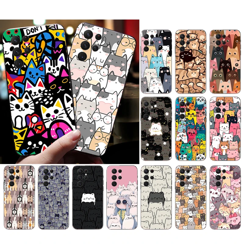 

Cats Aesthetic Phone Case For Samsung S25 S24 S23 S22 S21 Ultra S24 S23 S22 S21 Plus S24 S21 S20 FE
