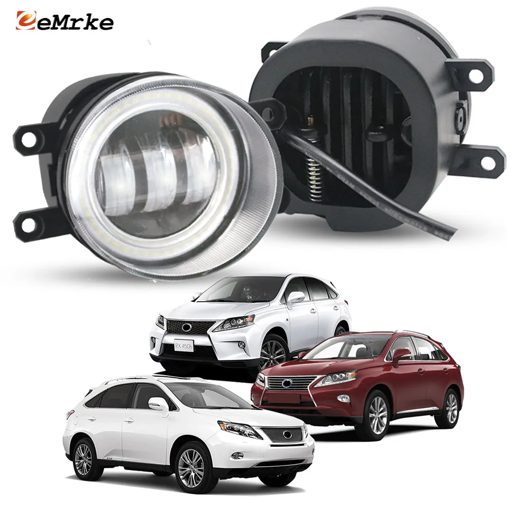 

Led Fog Light Driving Lamp Lens for Lexus RX270 RX350 RX450h F Sport 2009-2015 Angel Eye DRL PTF Daylight Low Beam Headlight