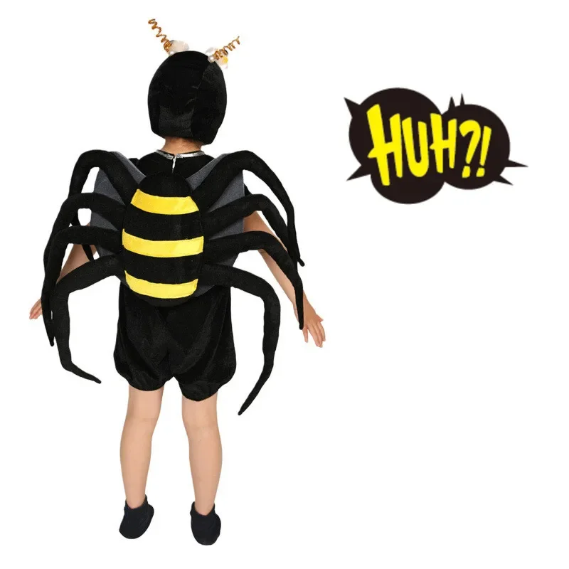 Children\'s Insect Animal Costumes Children\'s Small Spider Black Spider Costumes Parent-child Role-playing Costumes