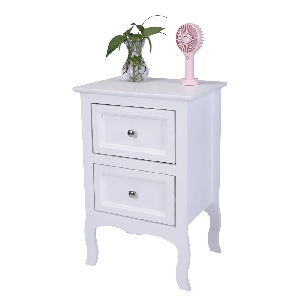 

European Solid Wood Bedside Table with Multi-Function Storage – Perfect for Bedrooms and Living Rooms