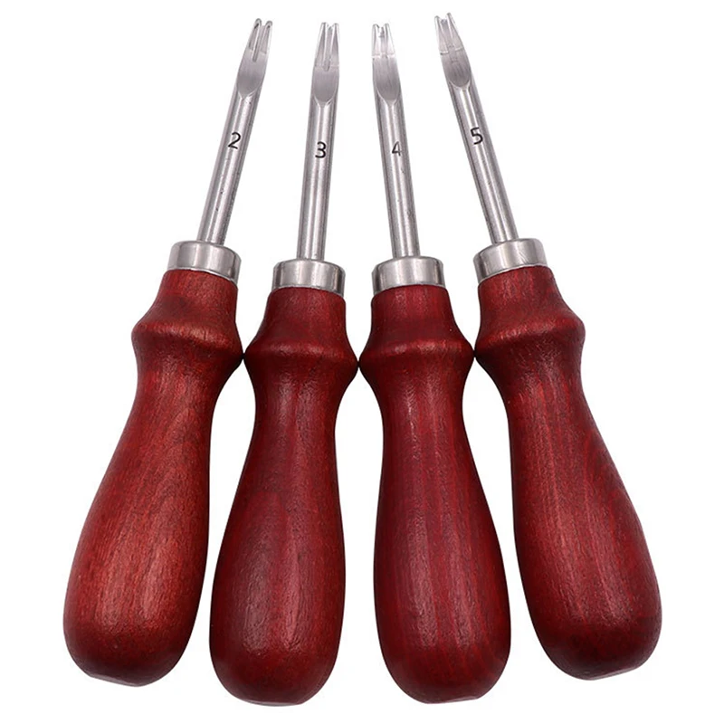 Cuchillo biselado con mango de madera, herramienta de corte manual para manualidades, 0,8/1,0/1,2/1,5mm
