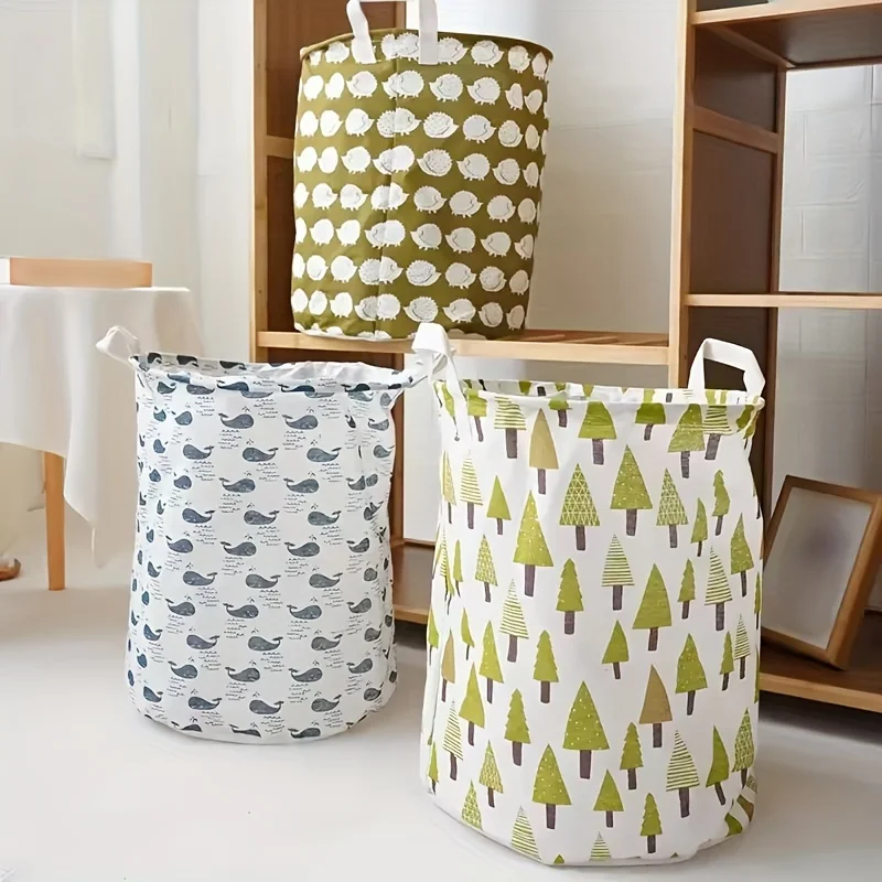 

2 шт./скандинавская корзина для белья с принтом, домашняя корзина для хранения, складная корзина для белья, корзина для домашнего организации