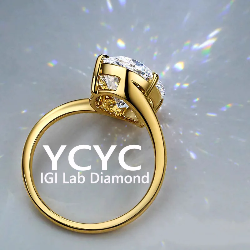 

Фабрика продает 10K Желтый 1 2 3 4 5 Ct IGI Lab Grown Diamond Ring Овальная огранка Diamond CVD HPHT DEF VS-VVS Обручальное и обручальное кольцо ﻿