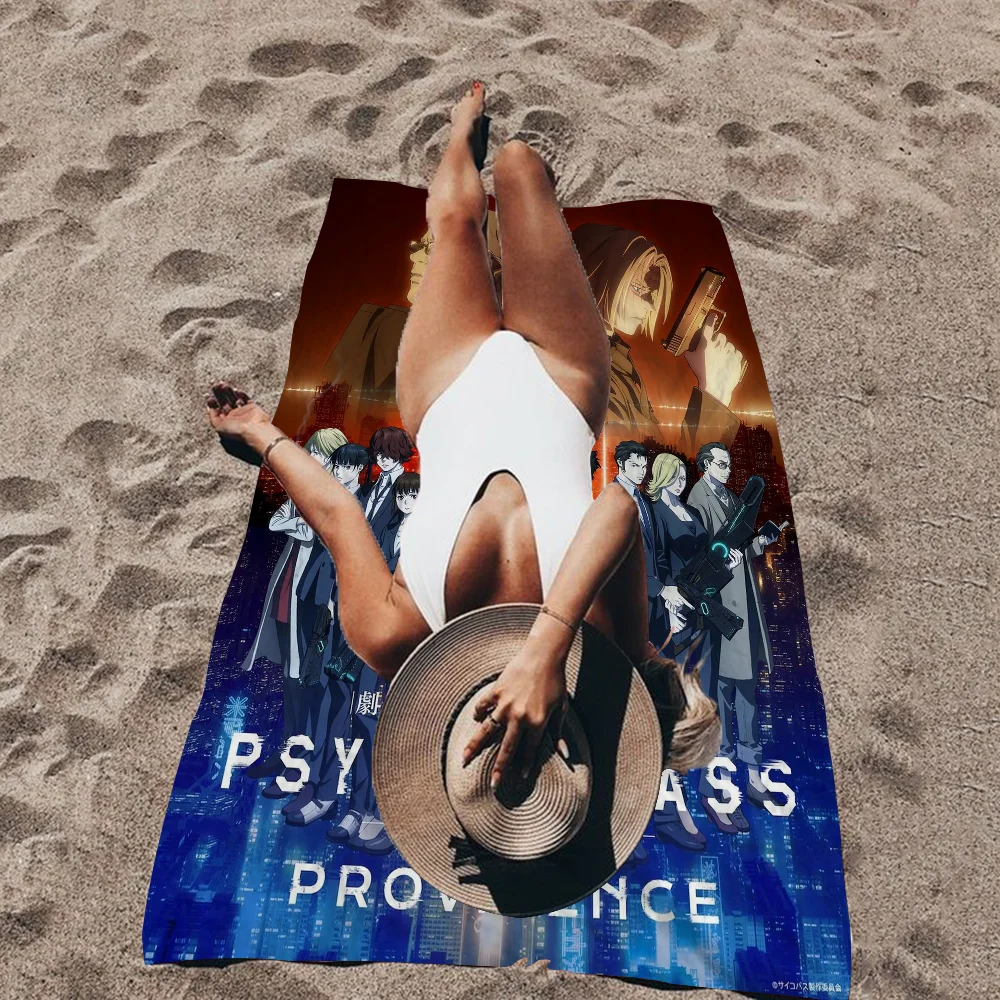 PSYCHO-PASS Big Microfiber Beach Towels Quick Dry Towel Sand Beach Towels Pool Towel For Travel Swim Pool Yoga