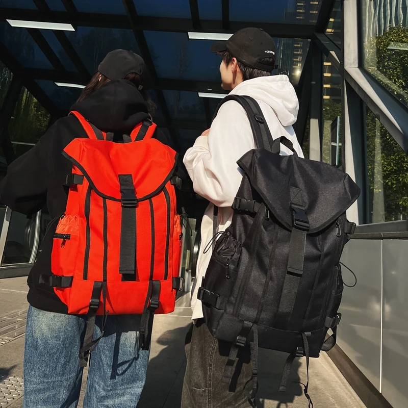 

Outdoor Large Capaci Dstring ex Bapa Casual Travel Bag Student Commuter Bookbag Faionable Versatile Soft Material