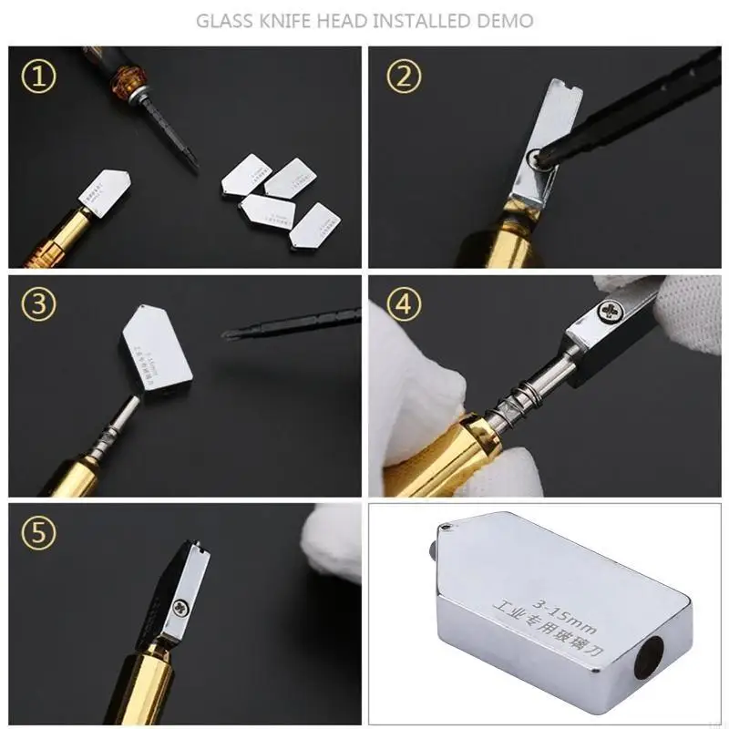 4XFD Compact Cutter for Head High Strength Glass Cutting Tool Multipurpose Glass Cutt