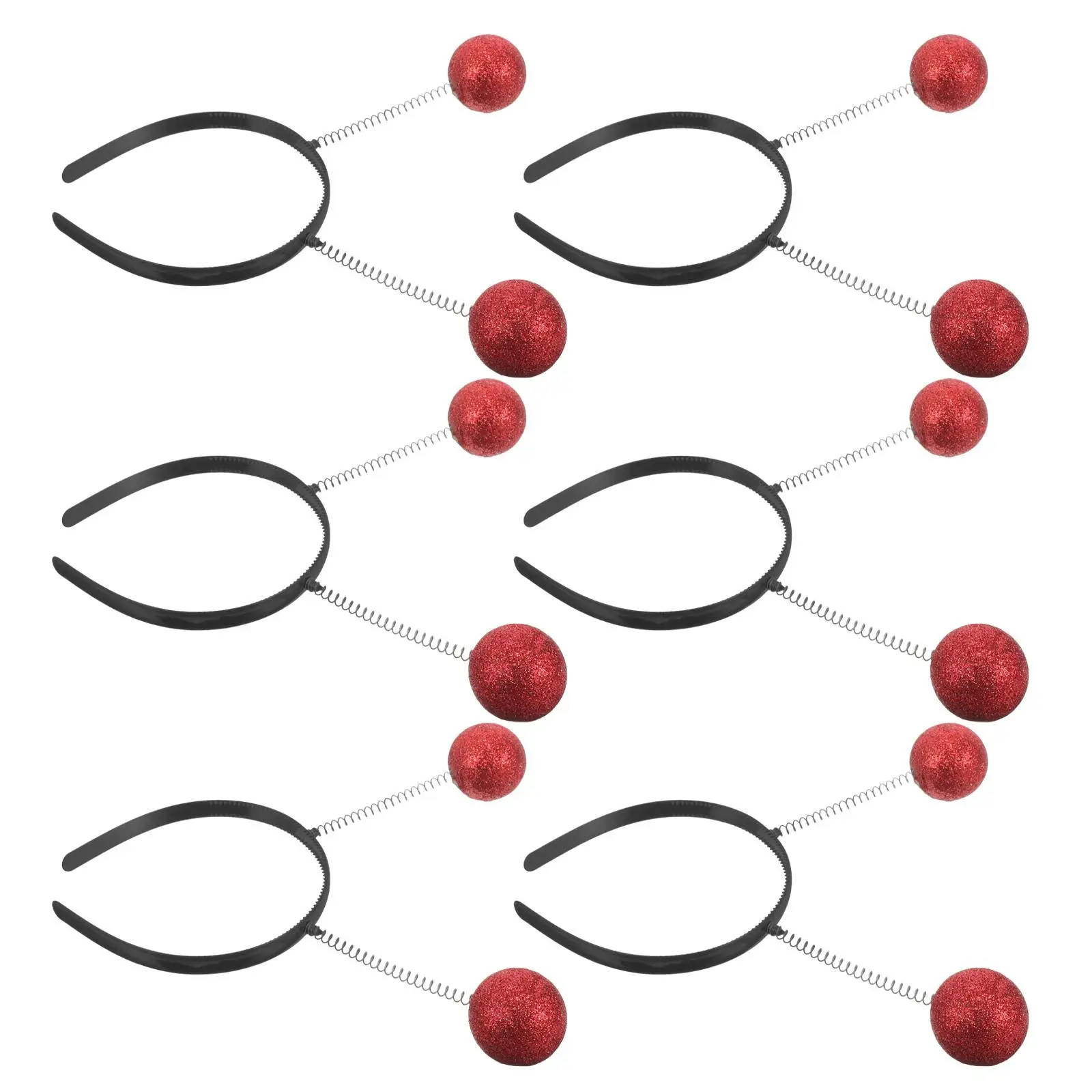 

6 шт. повязка на голову с шариком, легкий безопасный вечерние головной убор, головной убор для волос, рождественский обруч для волос, аксессуары, обруч для девочек, Рождественский подарок
