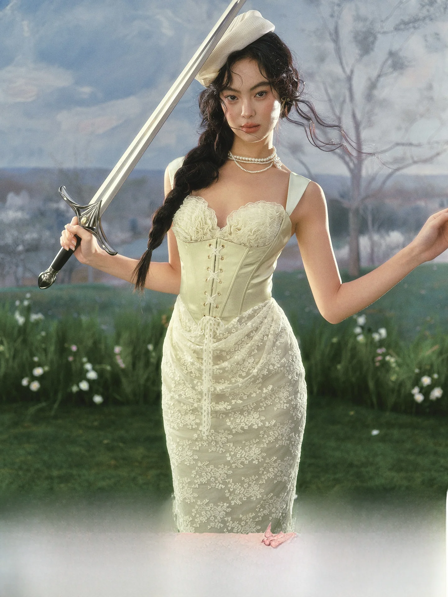 

Heavy Embroidery Satin Princ Dr een Birthday Lace Dr French Sle Slim Fit Tailored for Ladies in Their 20s And 30s