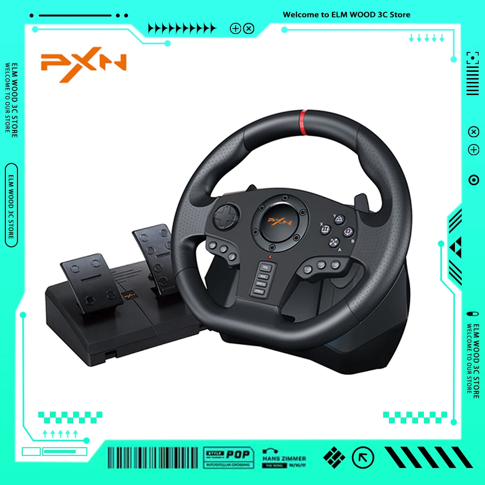 

PXN V900 Gaming Steering Wheel Racing Wheel Simracing 6 IN 1 For PS4 PS3 Xbox Series S&X Switch Windows PC Toy Gifts