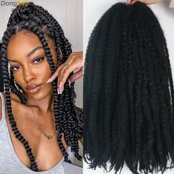 DONGHOU 1-6Packs 18 Inch Marley Twist Vlechten Haar voor Faux Locs Synthetische Afro Twist Vlecht Marley Twist Krullend haar Extensions