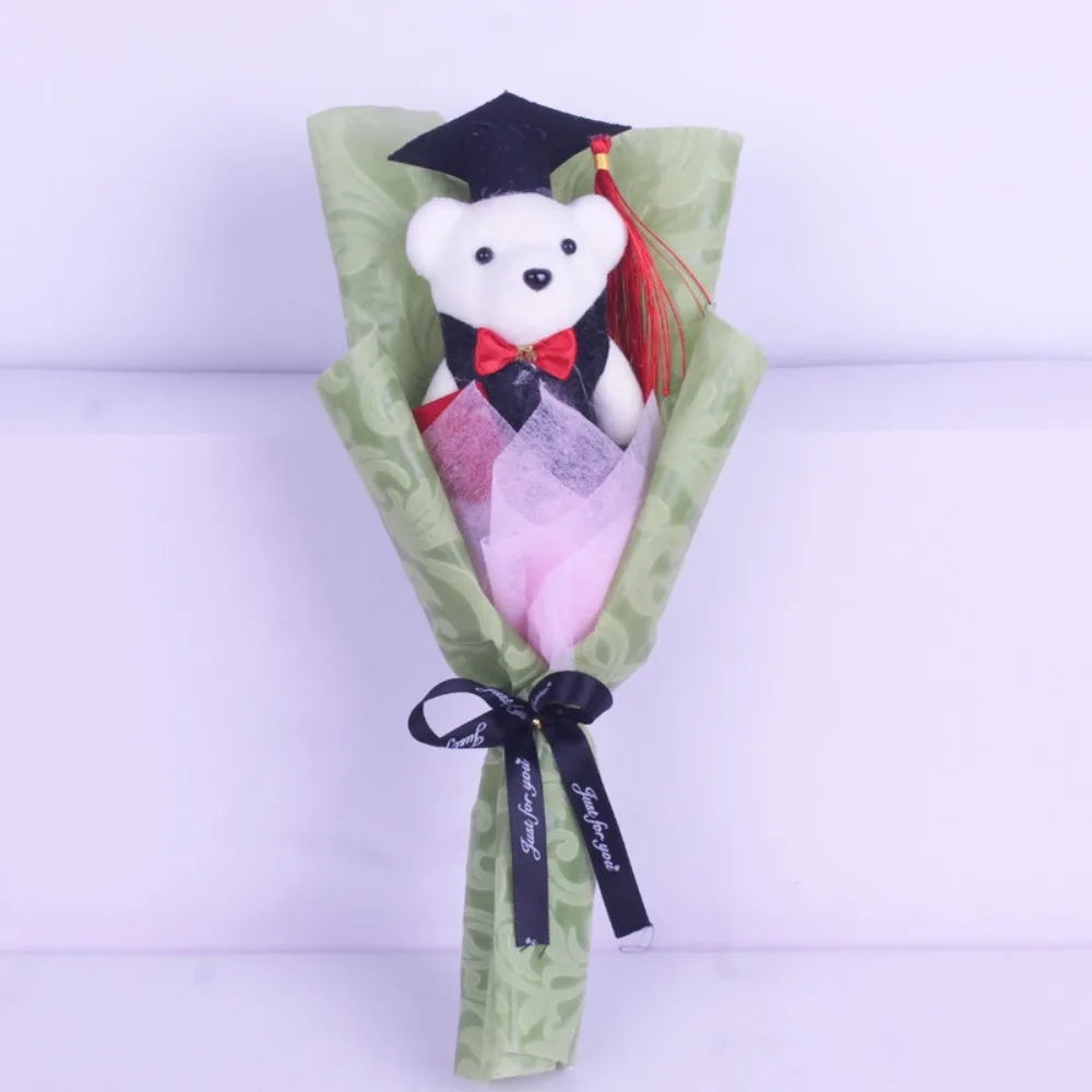 

Bouquet Decoration Graduation Bear Bouquet Cartoon Lovely Bear Plush Bouquet Plush Bear Elegant Doctoral Bear Toy