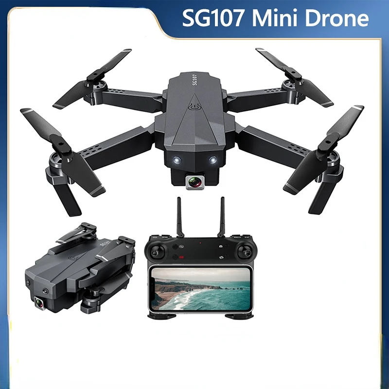 

SG107 Mini Drone 4K FPV Wifi Dual Camera Drone Professional RC Quadcopter 3.7V 1200mAh Modular Battery 50X Zoom Dron VS E58 E68