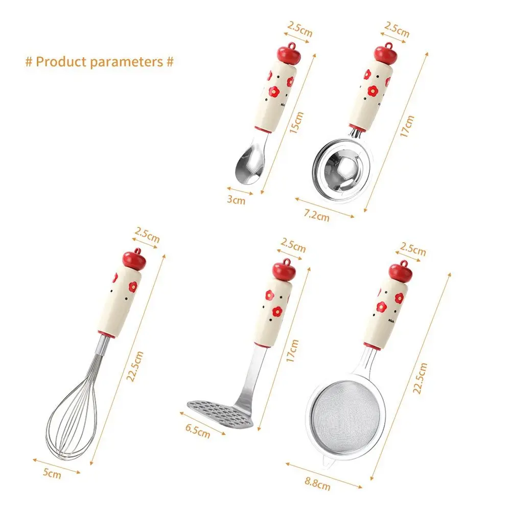 New Dopamine Egg Beater Spoon/Mud Compactor/Egg Separator Assistive Food Tools Cooking Spoon Stainless Steel Filter Spoon