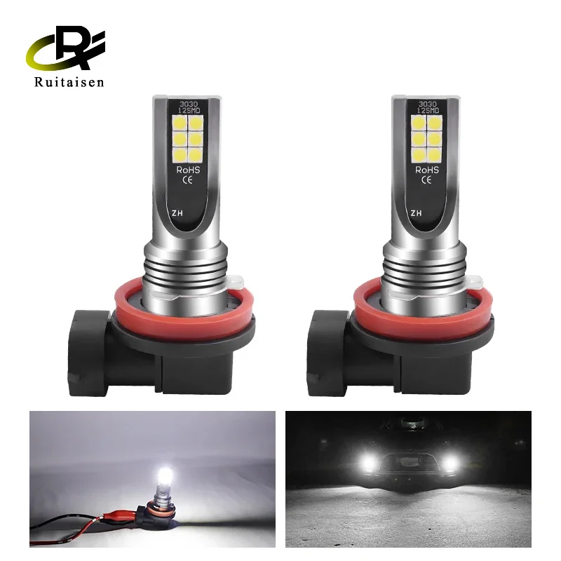 

2Pcs H4 H7 LED Headlight Fog Lamp H11 H8 H9 H1 H3 Car Fog Light Bulbs 9005 9006 Auto Driving Running Lamps 2000LM 48W 12V