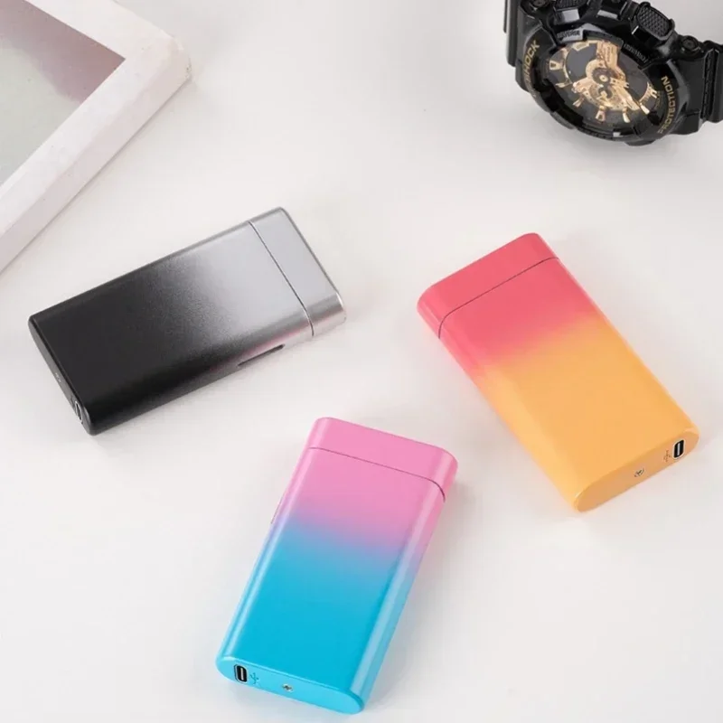 High Power Arc Lighter Outdoor Windproof LED Power Display Metal Lighter Type-C Charging Portable Men's Cigarette Igniter view 5