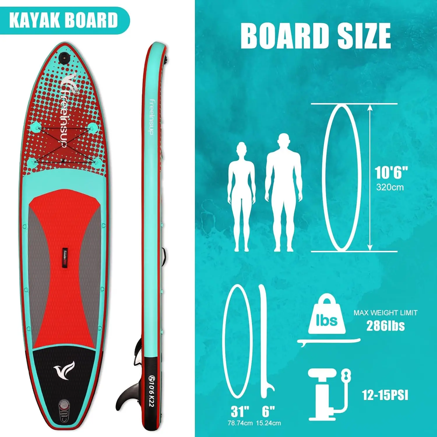 SUP Inflatable Stand Up Paddle Board with Kayak Seat,paddle boards for adults 10'/10'6”/11', accessories sup pump adaptor