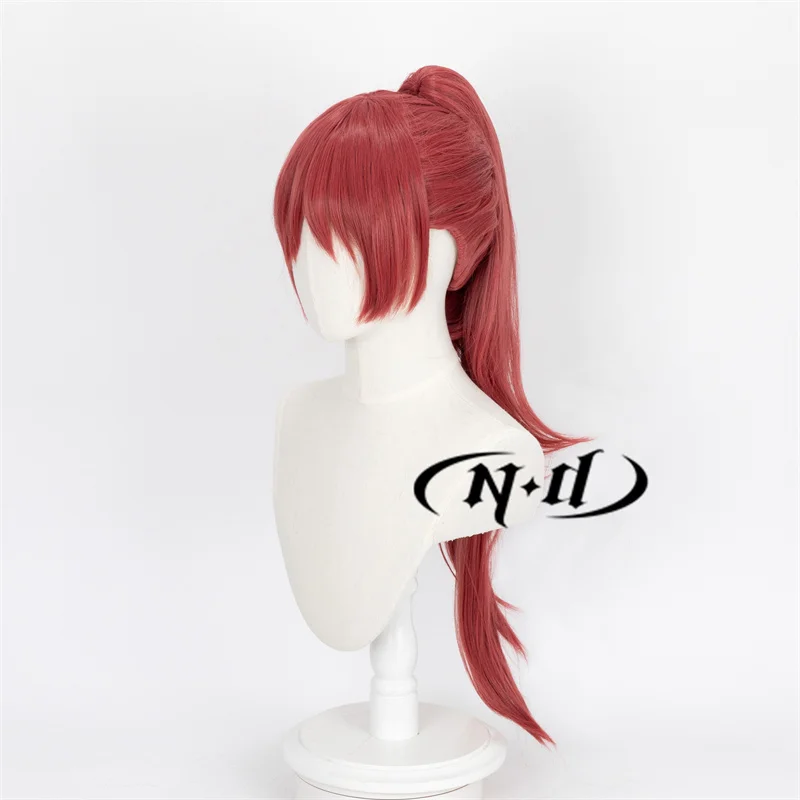 ND Sakura Kyouko Cosplay Wigs Anime Puella Magi Madoka Magica Cosplay Long Raspberry Red Hair Wigs for Comic Con Coser Synthetic