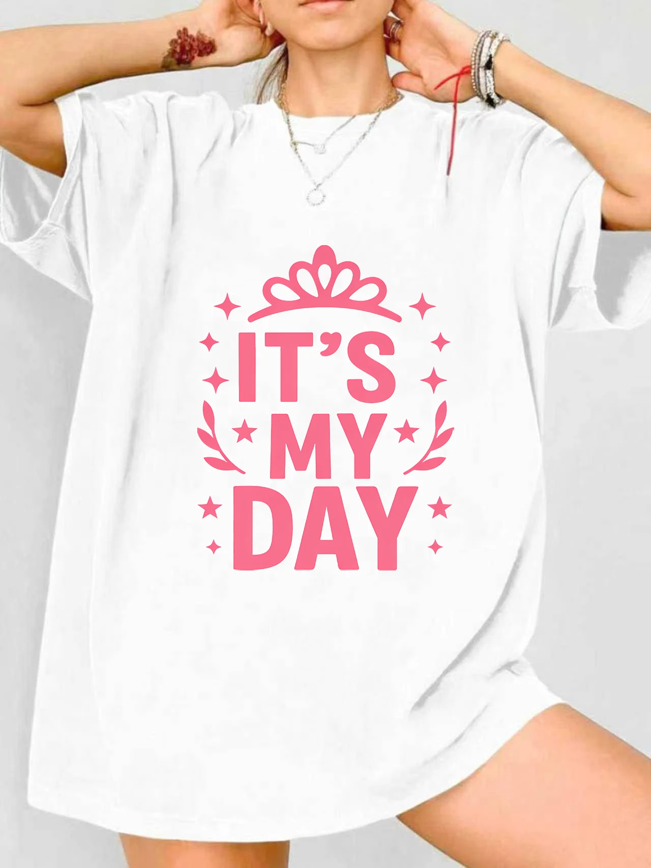 

【ZXH1112】English letter printed plus size women's round neck summer casual short sleeved street fashion versatile T-shirt