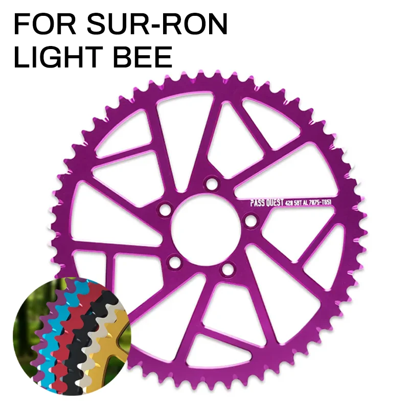 

Для Surron Light Bee X S внедорожная электрическая велосипедная звездочка 48 зубьев мотоциклетная корона 52t 58t передняя звездочка велосипеда