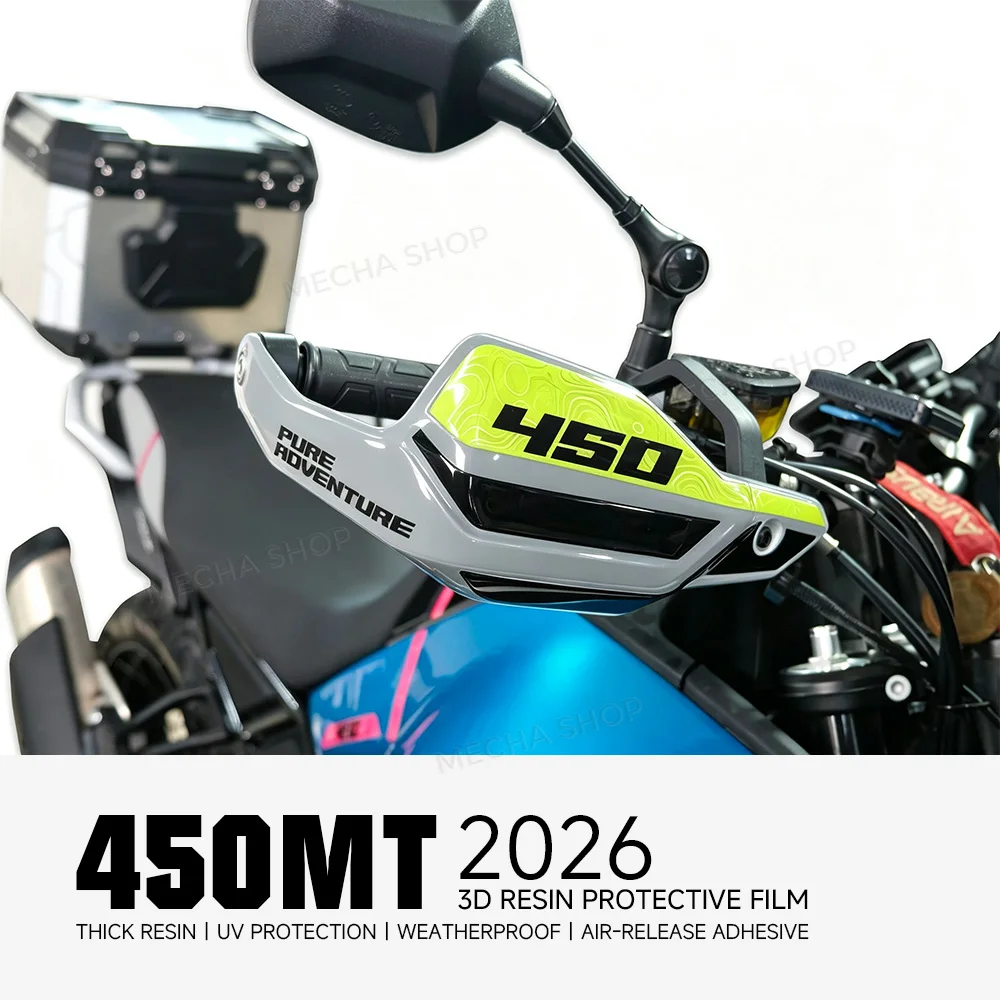 For CFMOTO 450MT MT450 2024-2026 Motorcycle Accessories Handguard Shield Sticker Decal 3D Protection