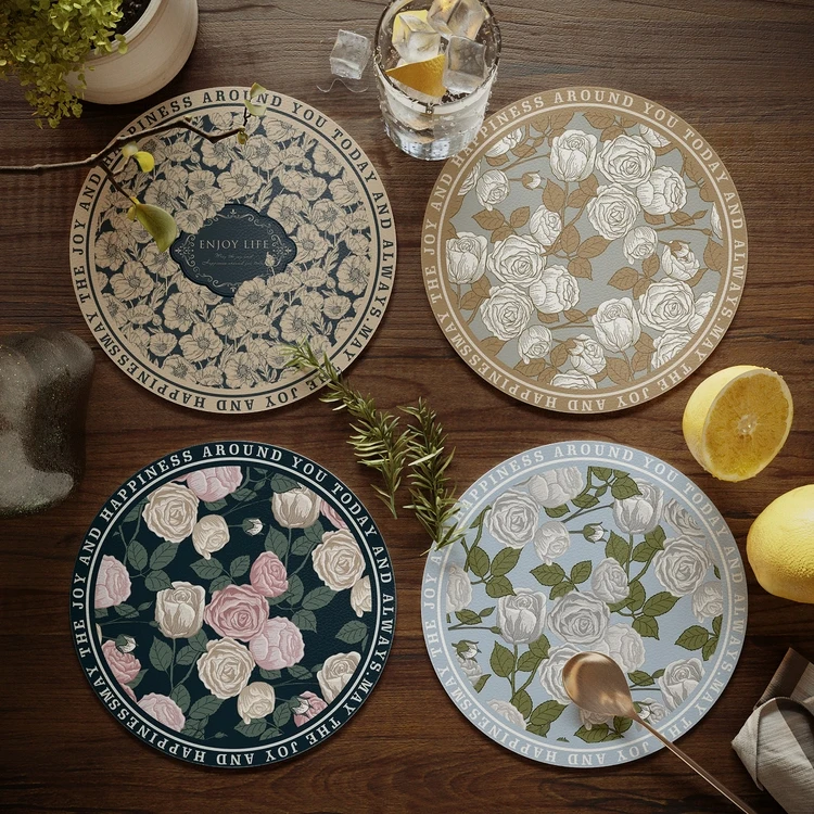 

Американская круглая термостойкая подставка для стола, водонепроницаемая, маслостойкая, для чашек и стаканов, в скандинавском стиле, для дома